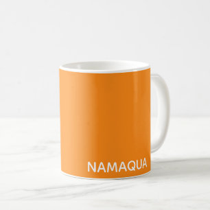 Namaqua orange color name coffee mug