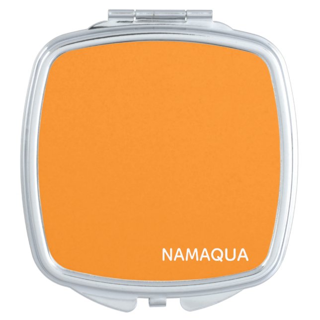 Namaqua orange color name compact mirror (Front)
