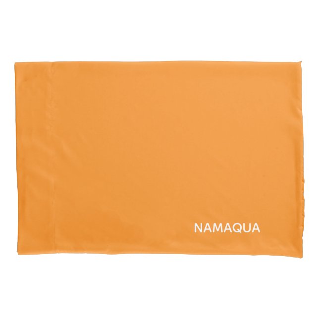 Namaqua orange color name pillow case (Front)