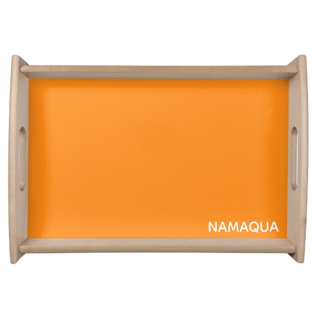 Namaqua orange color name serving tray (Front)