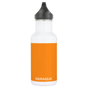 Namaqua orange color name stainless steel water bottle