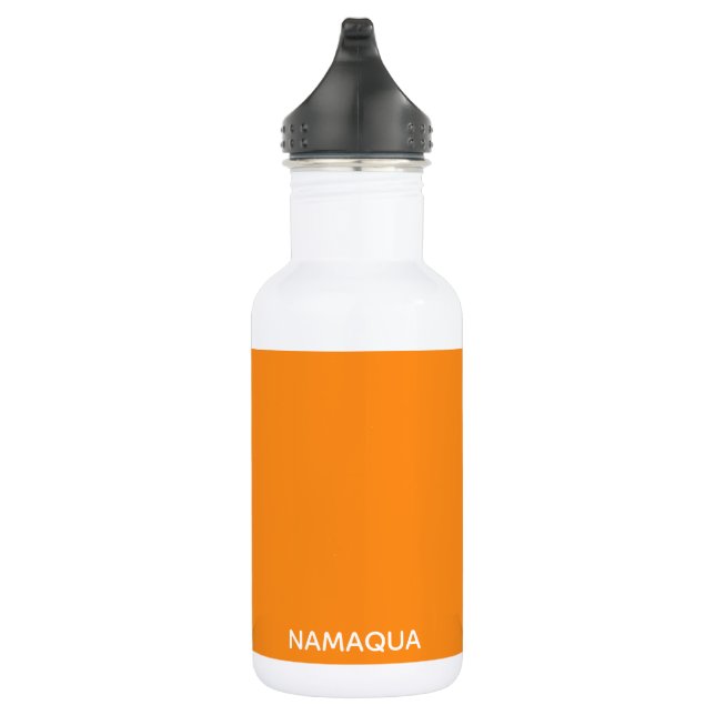 Namaqua orange color name stainless steel water bottle (Right)