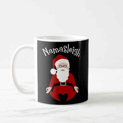 Namasleigh Santa Yoga Pose Meditate Coffee Mug