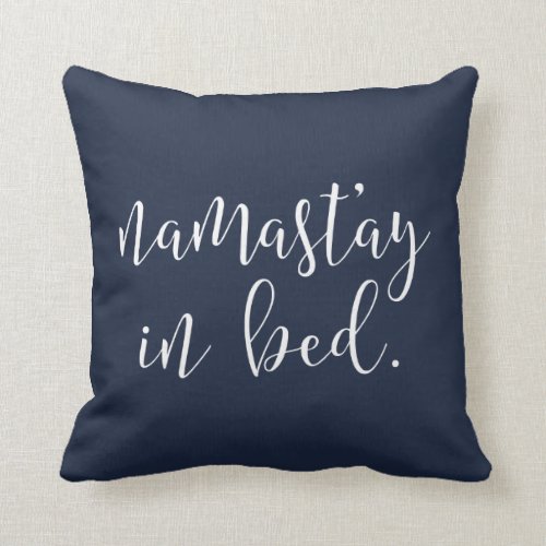 Namastay in bed - Navy Blue - Pillow