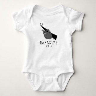 namast'ay in bed sloth baby bodysuit