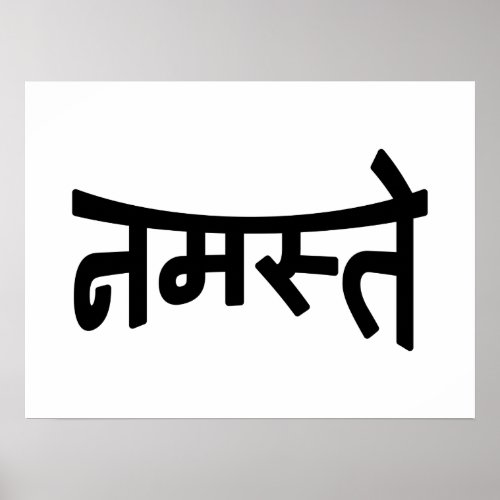 Namaste नमस्ते _ Devanagari Script Poster