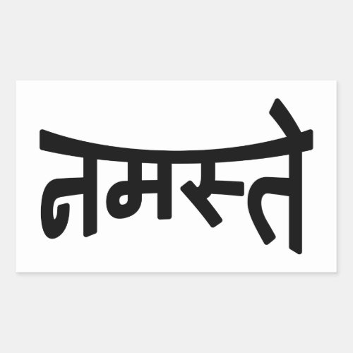 Namaste नमस्ते _ Devanagari Script Rectangular Sticker
