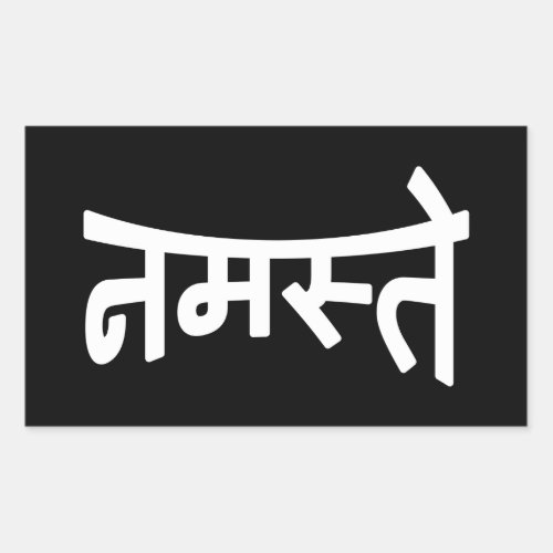 Namaste नमस्ते _ Devanagari Script Rectangular Sticker