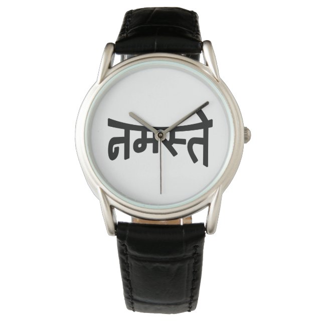 Namaste (नमस्ते) - Devanagari Script Watch (Front)