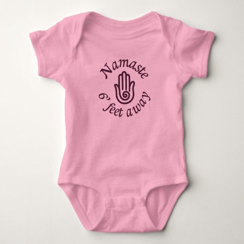 Namaste 6 Feet Away Baby Bodysuit