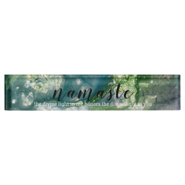 Namaste Acrylic Desk Name Plate (Front)