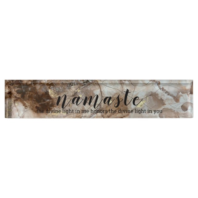 Namaste Acrylic Desk Name Plate (Front)