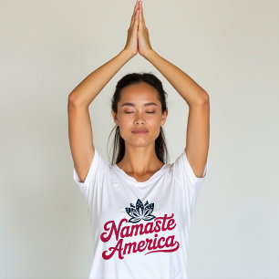 Namaste America Yoga Patriotic T-Shirt