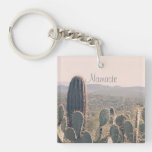 Namaste - Arizona Cacti | Acrylic Key Chain at Zazzle