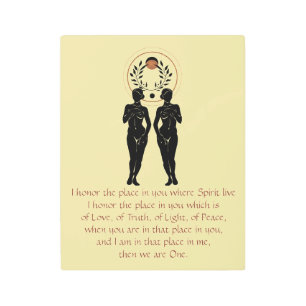 Namaste & Astra Feminine Metal Wall Art