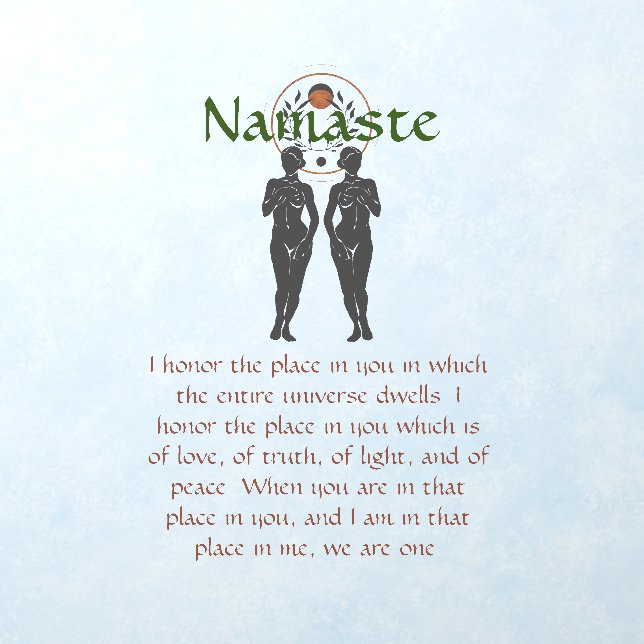 Namaste & Astra Feminine Word Art   Wall Decal (Insitu 1)