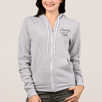Namaste At The Gym Hearts Hoodie by xgdesignsnyc at Zazzle