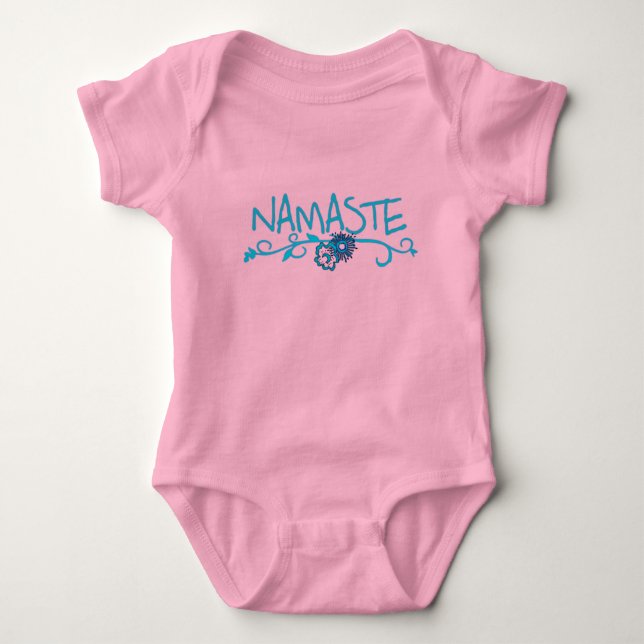 Namaste - Baby Yoga Clothing Baby Bodysuit (Front)
