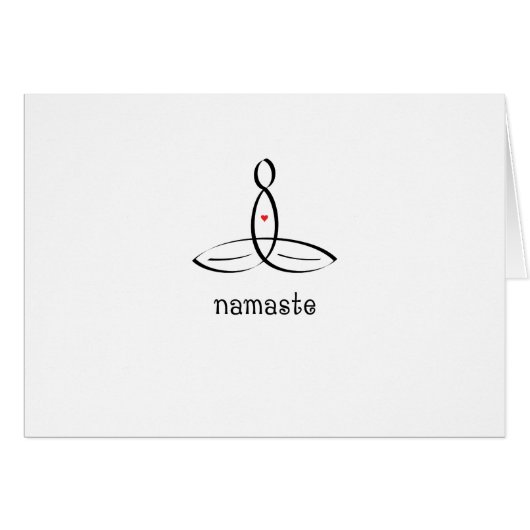 Namaste - Black Fancy style Cards (Front Horizontal)