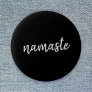 Namaste | Black Yoga Modern Spiritual Meditation Button