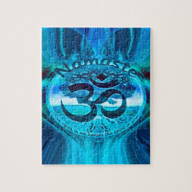 Namaste Blue Rainbow Jigsaw Puzzle (Vertical)