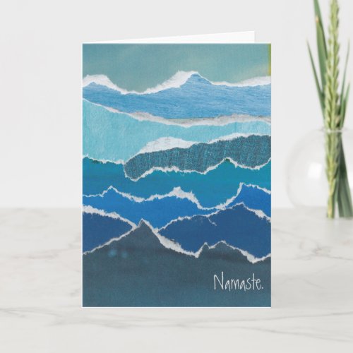 Namaste Blue Water Card by artist Heather Pierce