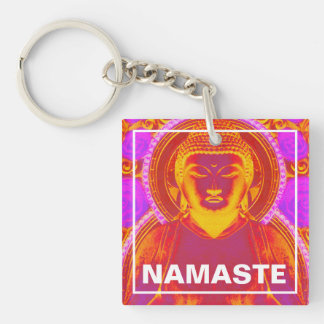 Namaste Buddha Keychain