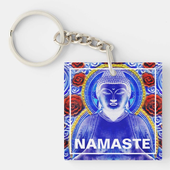 Namaste Buddha Keychain (Front)