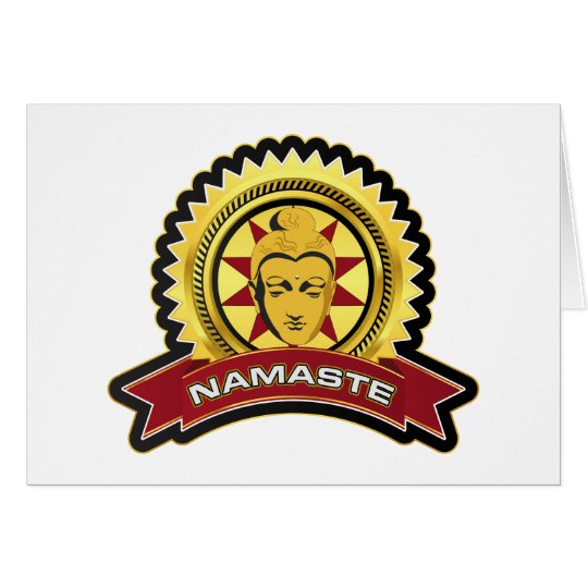 Namaste Buddha Logo Card