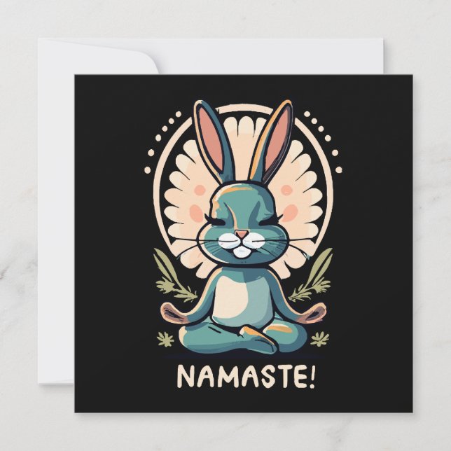 namaste bunny yoga rabbit meditation (Front)
