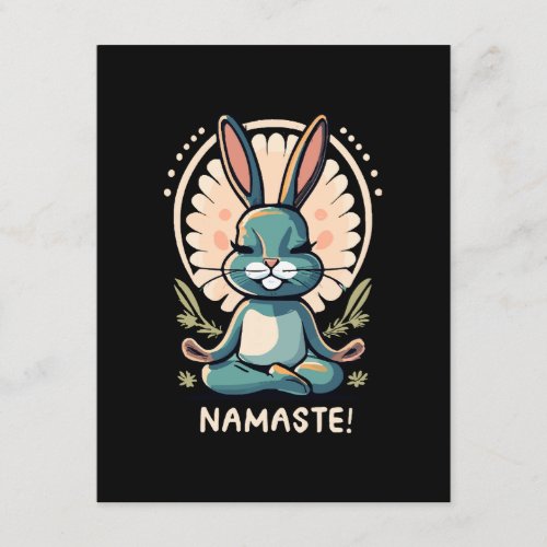 namaste bunny yoga rabbit meditation enclosure card