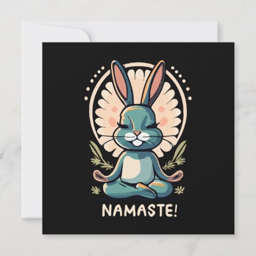 namaste bunny yoga rabbit meditation invitation