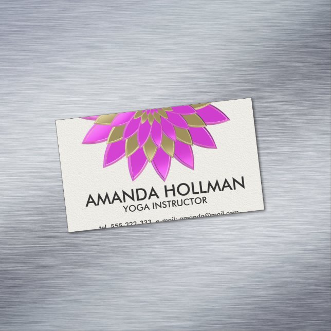 Namaste Business Card Magnet (In Situ)