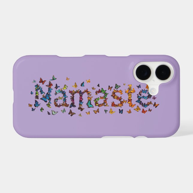 Namaste Butterflies Lavender Yoga Butterfly Phone Case-Mate iPhone Case (Back (Horizontal))