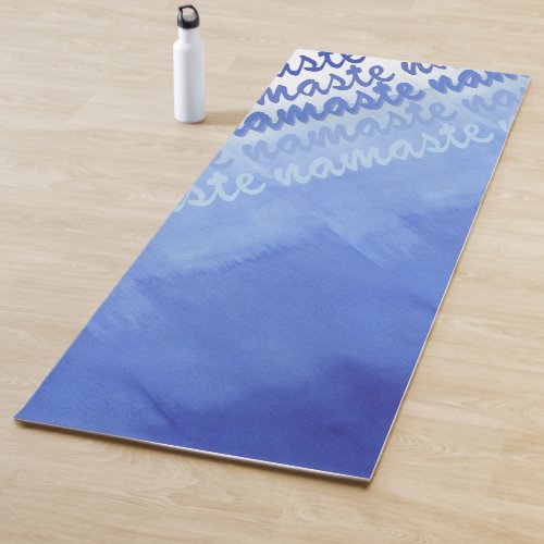 Namaste Calming Blue Mediation Floor Exercise Yoga Mat
