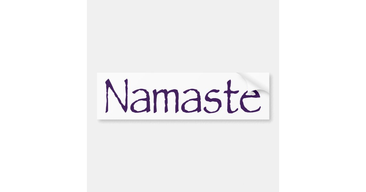 Namaste Car Bumper Sticker | Zazzle