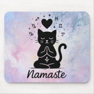 Namaste Cat Mousepad – Zen Yoga Cat Design