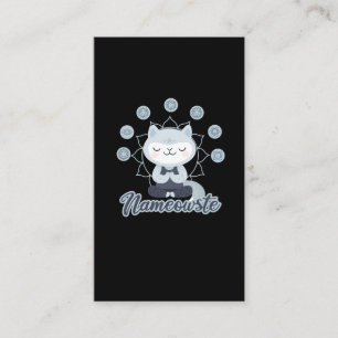Namaste Cat Yoga Meditation Kitten Cute Pet Business Card