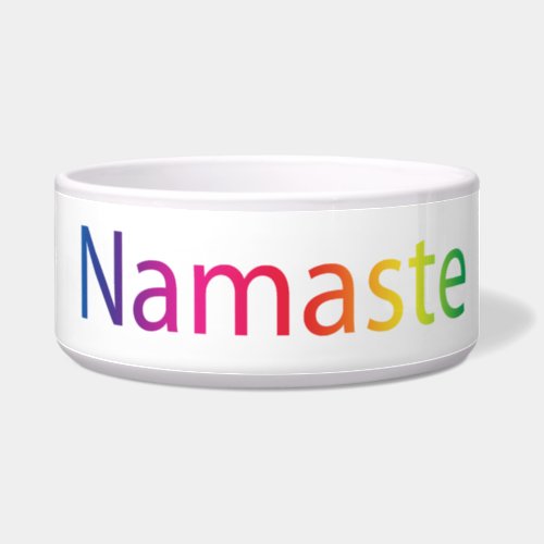 Namaste Ceramic Dog Bowl