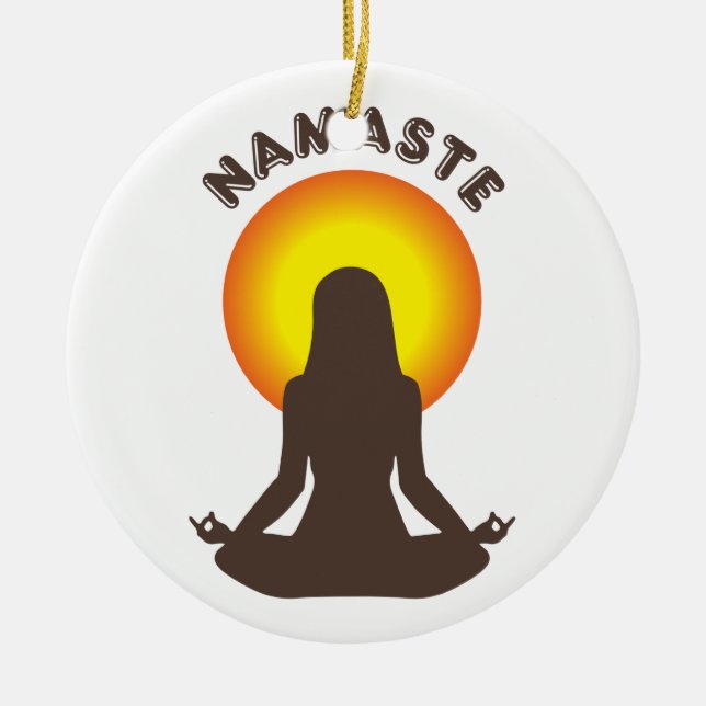 Namaste Ceramic Ornament (Front)