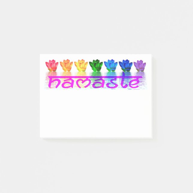 Namaste Chakra Post It Note Pad (Front)