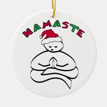 Namaste Christmas Buddha Ornament by christmasgiftshop at Zazzle