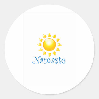 namaste classic round sticker