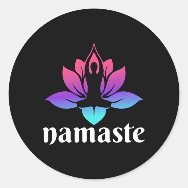 Namaste Classic Round Sticker (Front)