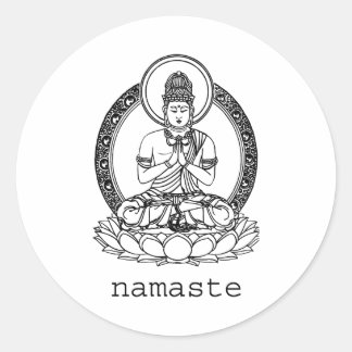 Namaste Classic Round Sticker