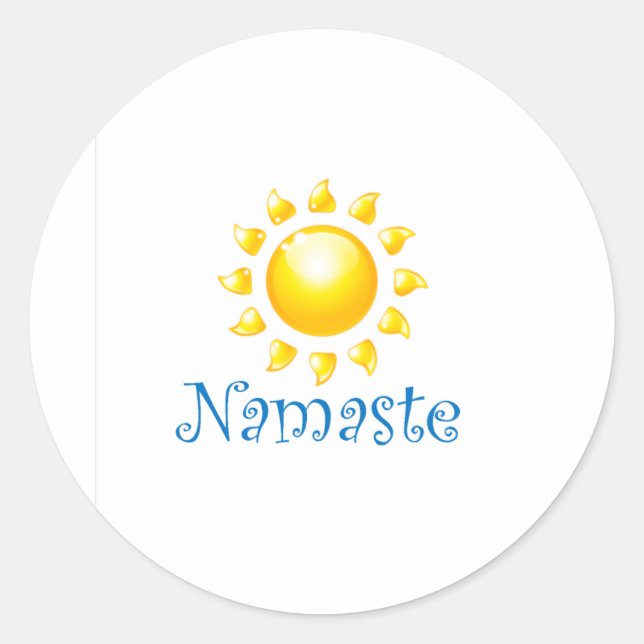 namaste classic round sticker (Front)
