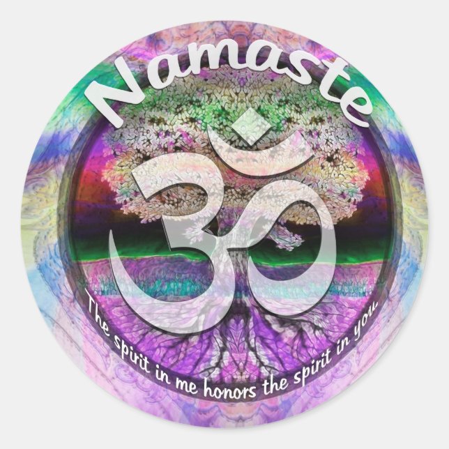 Namaste Classic Round Sticker (Front)