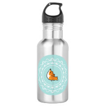 Namaste Corgi Emblem Water Bottle