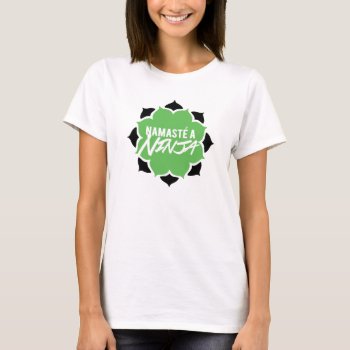 Namaste Crop T-shirt by VitalityObstacleFit at Zazzle