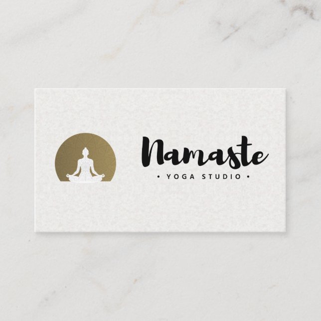 Namaste Cursive | Yoga Meditation Business Card (Front)